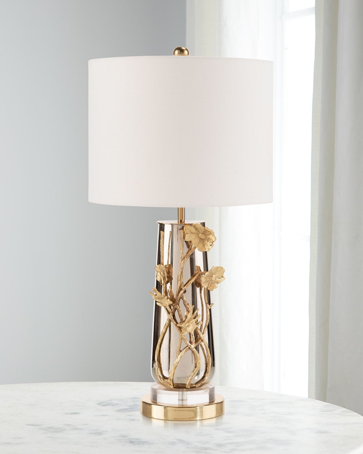 Nickel Poppy Table Lamp