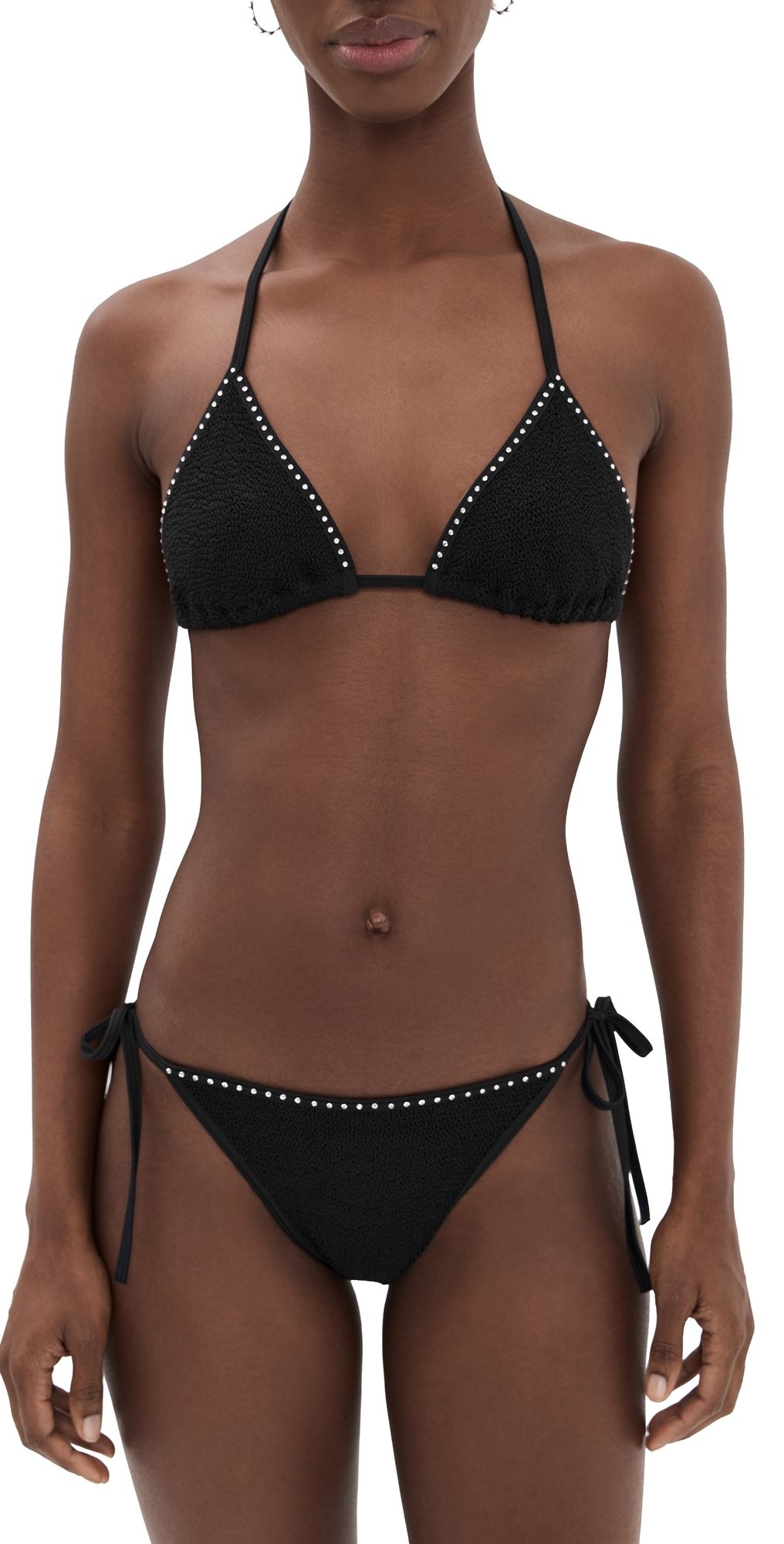 Hunza G Gina Swarovski Bikini Set Black/Dtm One Size