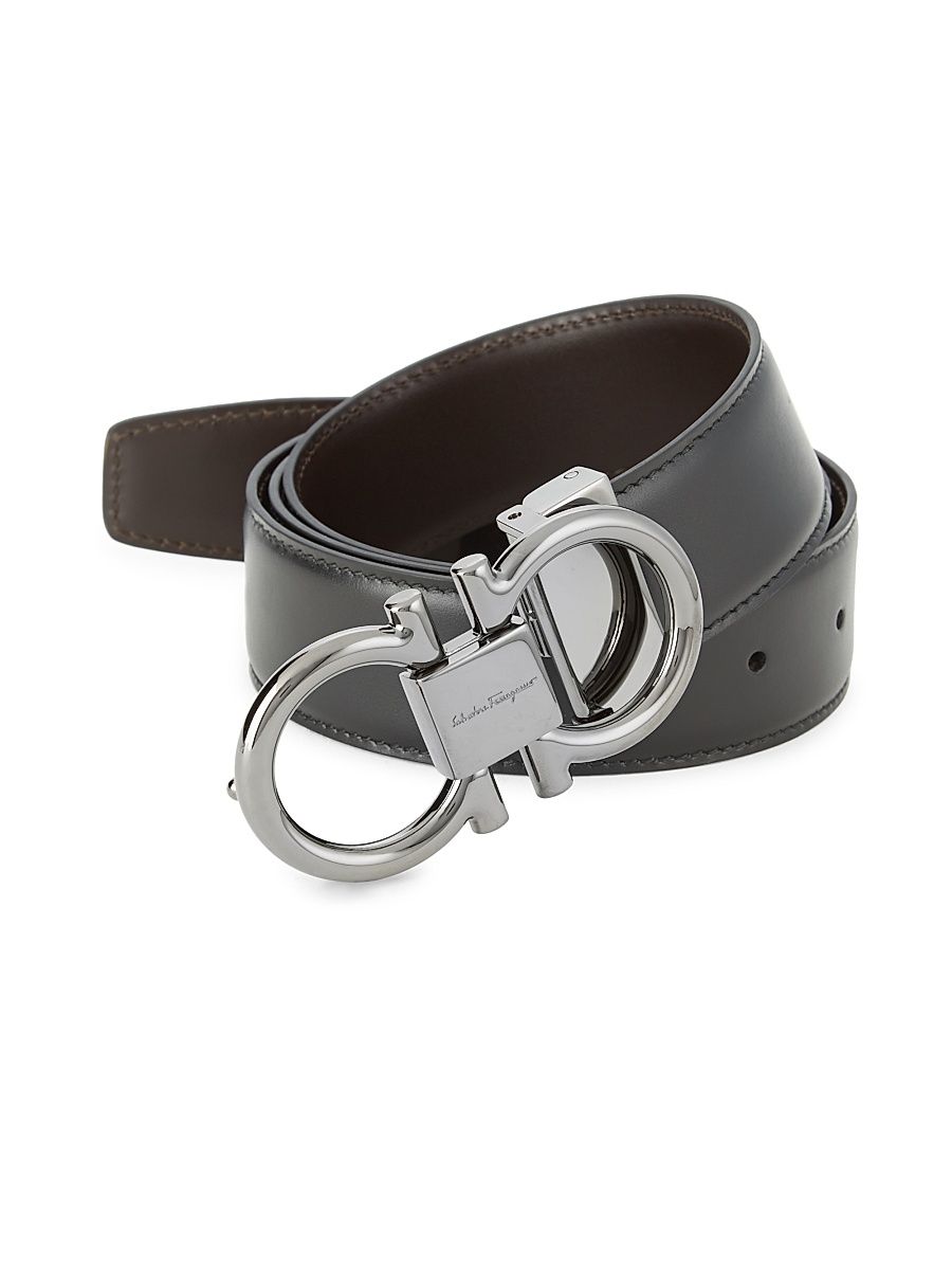 Men's Gancini Buckle Cut-to-Size Reversible Belt - Nero - Size 36
