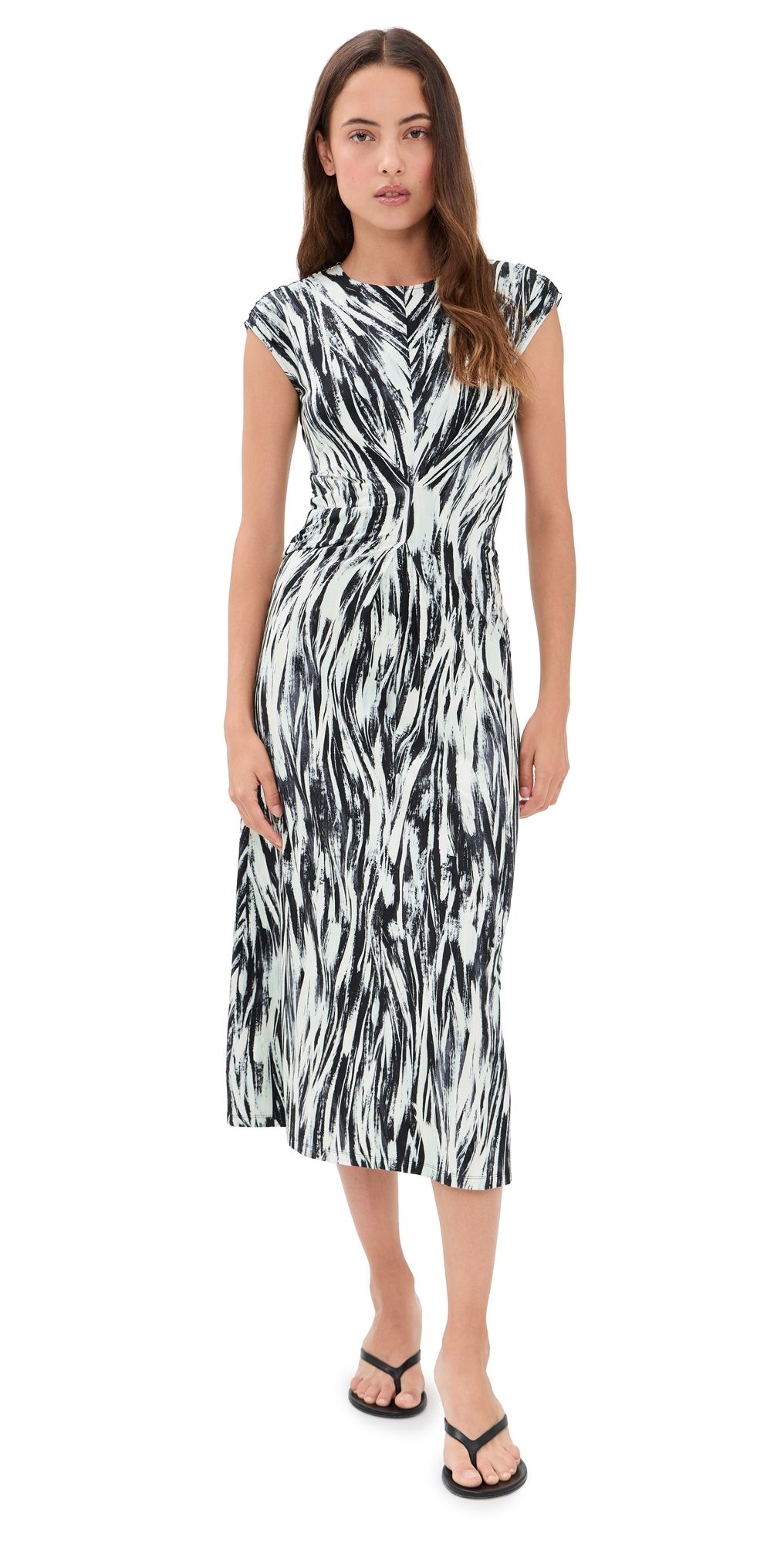 Proenza Schouler White Label Miranda Dress Pale Blue Multi S