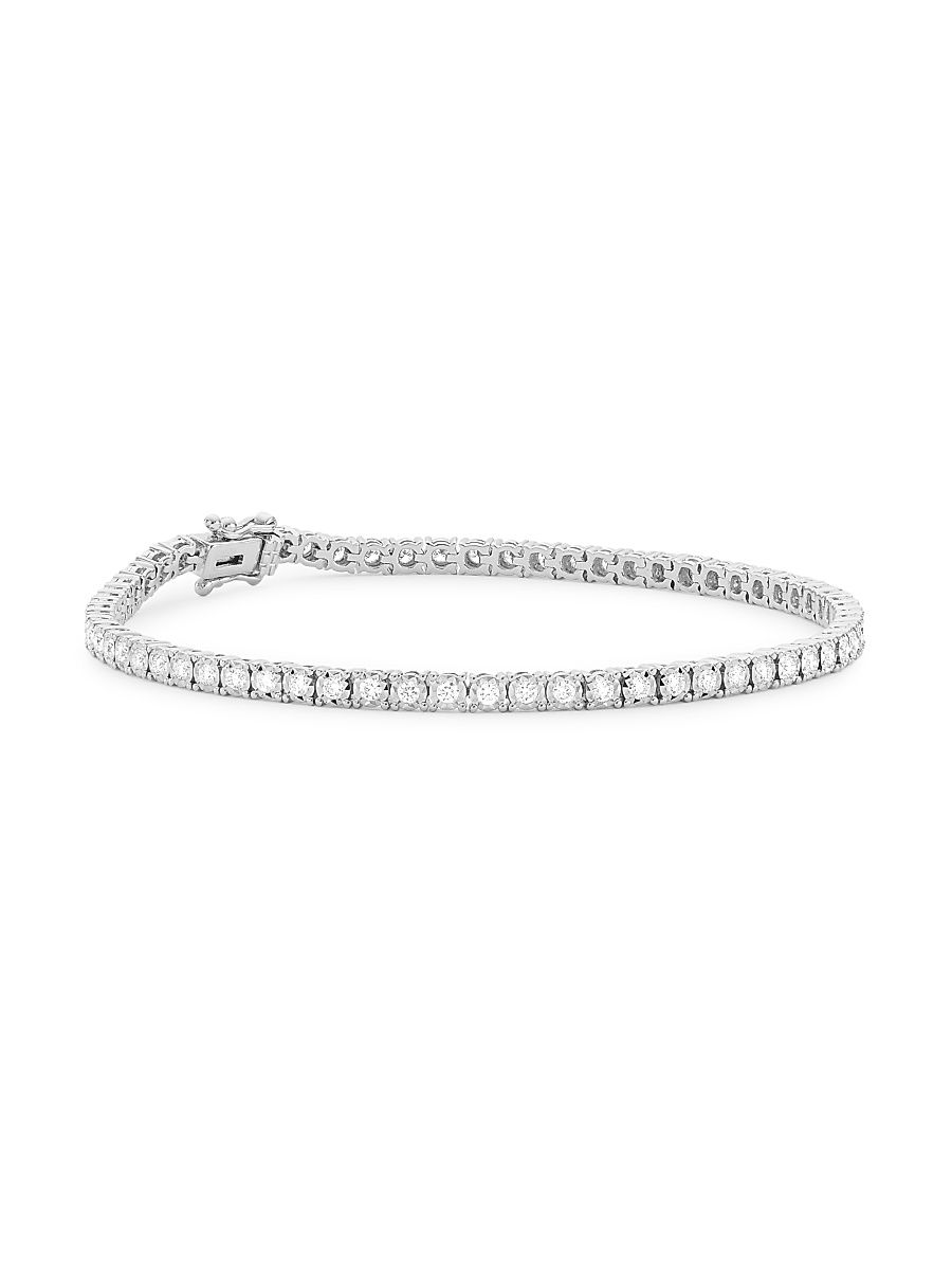 Women's 14K Gold & 1.00 TCW Diamond Tennis Bracelet - White Gold