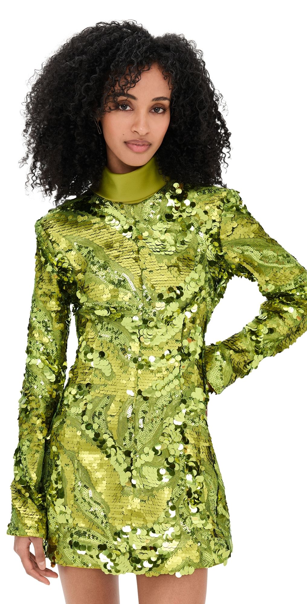 AKNVAS Toni Sequin Cocktail Dress Citronnelle 4