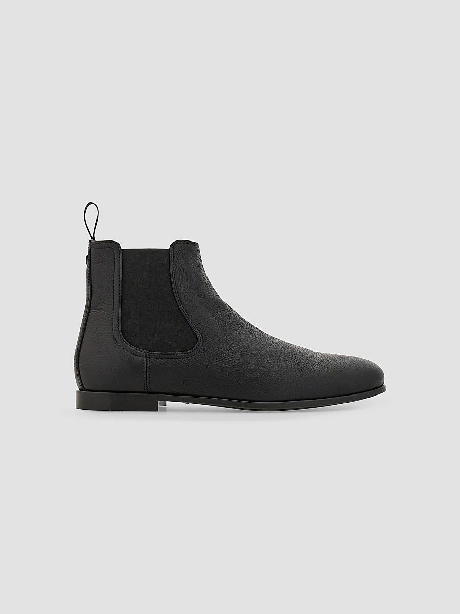 Men's Sterling Leather Chelsea Boots - Nero - Size 13