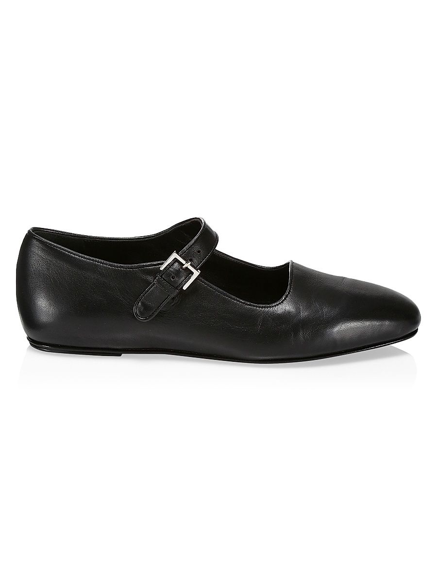 Women's Ava Leather Flats - Black - Size 12