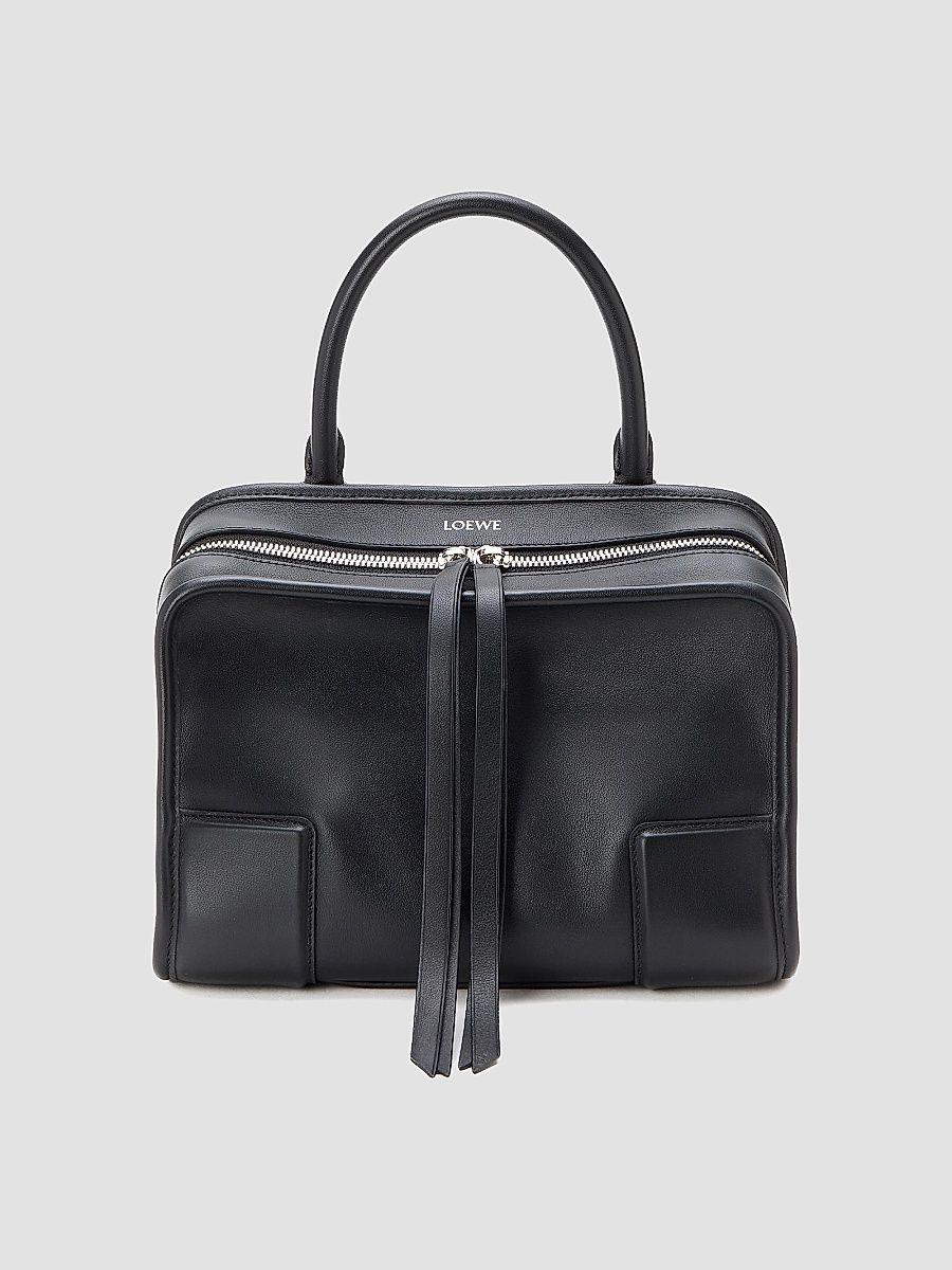 LOEWE Women's Amazona Small Leather Top Handle Bag - Black