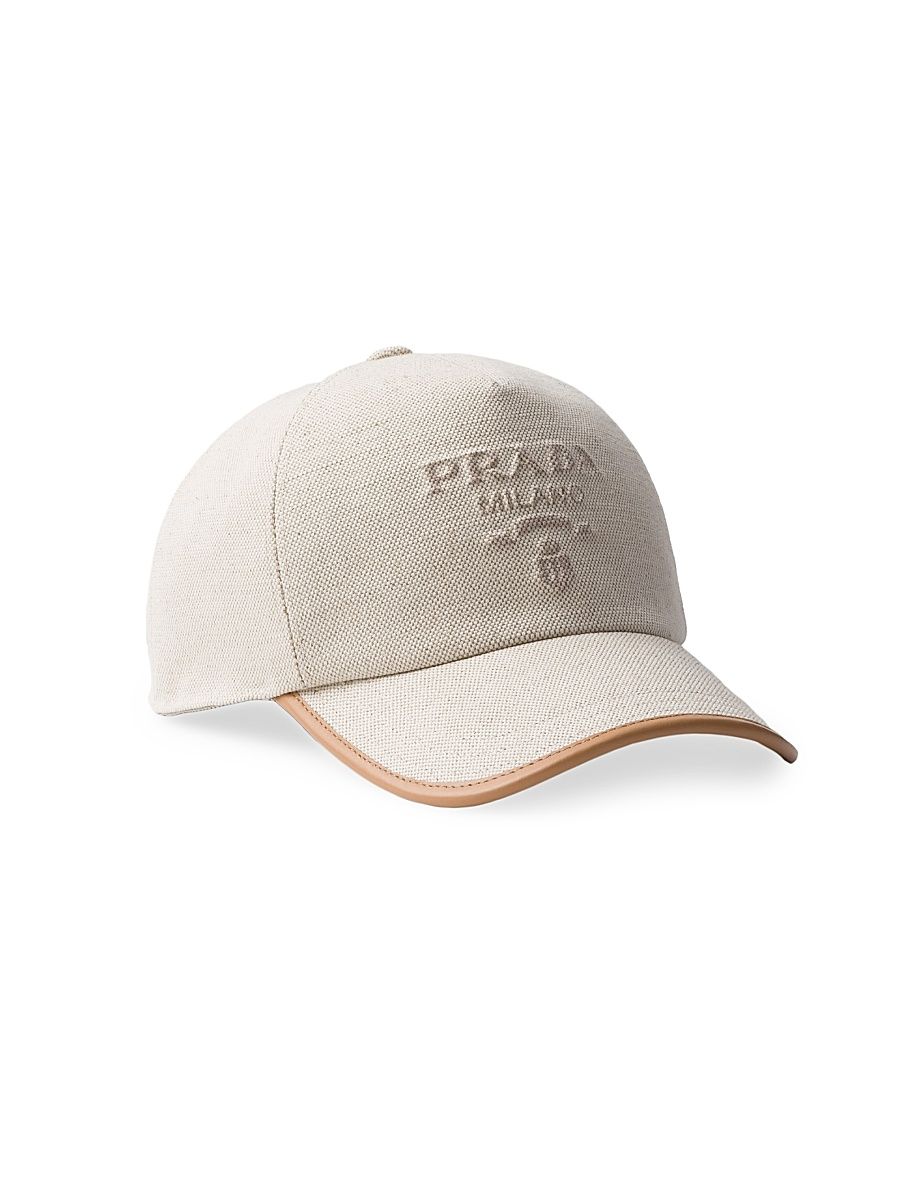 Women's Linen Blend Baseball Cap - Beige Khaki - Size Small