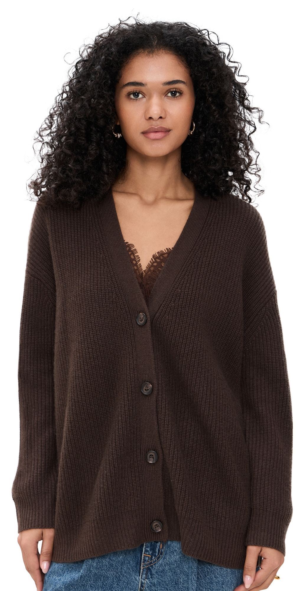 Jenni Kayne Cashmere Cocoon Cardigan Chocolate Chocolate M