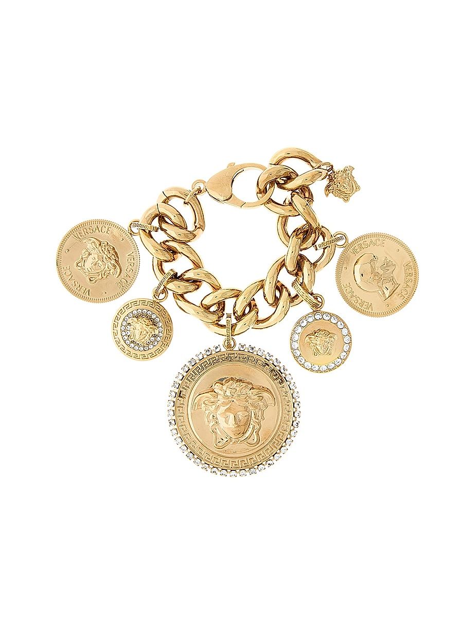 Women's Medusa Goldtone & Glass Bracelet - Versace Gold