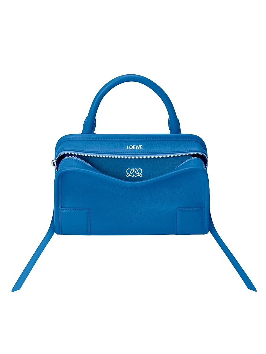 Women's Amazona Mini Leather Top Handle Bag - Royal Azur