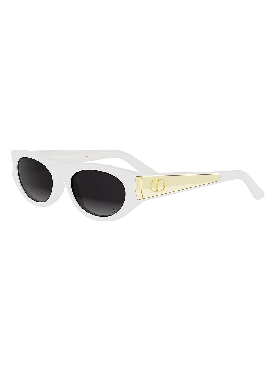 Women's DiorGlow B2I 54MM Oval Sunglasses - Ivoryandgradientsmoke