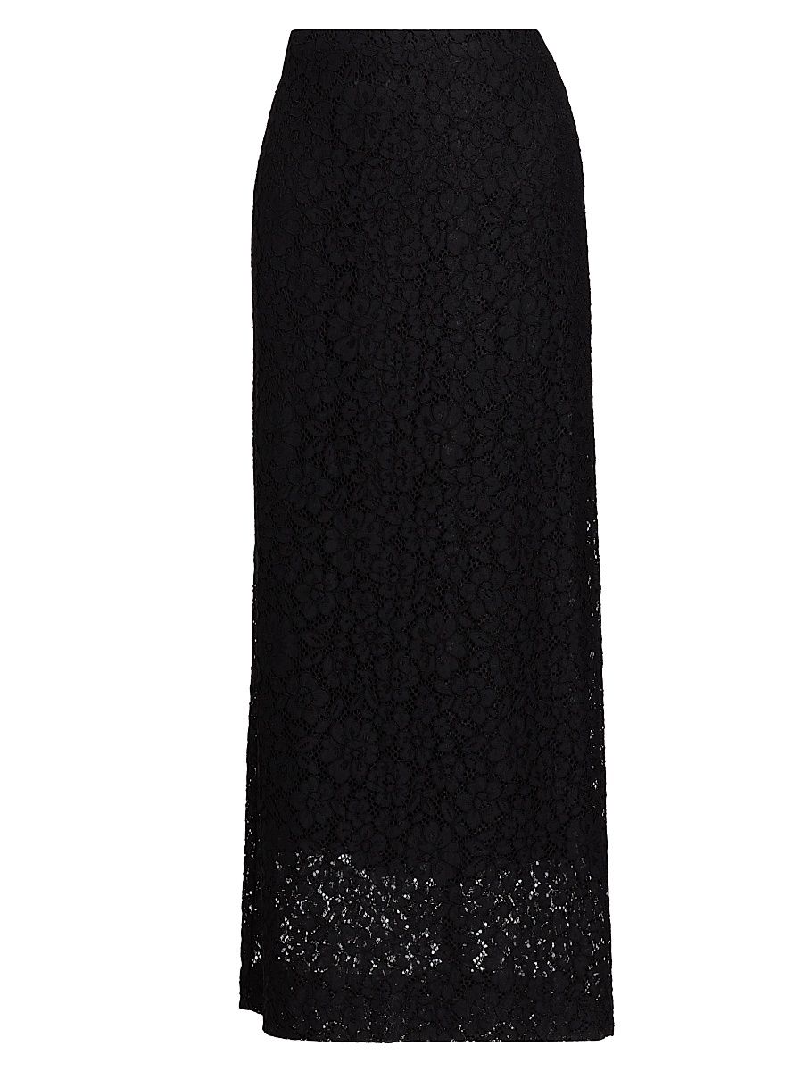 Women's Jasmine Stretch Lace Maxi Skirt - Black - Size 10