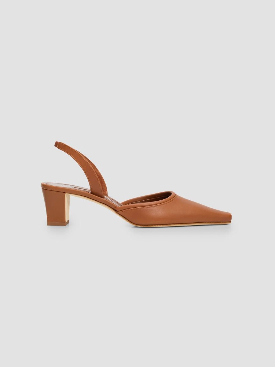 Manolo Blahnik Women's Vendona 50MM Leather Block-Heel Pumps - Medium Brown - Size 7.5