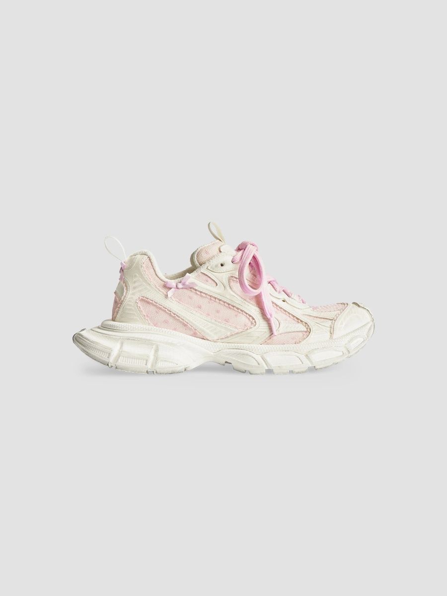 Balenciaga Women's 3XL Tulle Sneakers - White Pink - Size 11