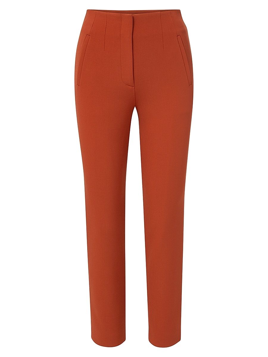 Women's Stila Straight-Leg High-Waisted Pants - Carnelian Red - Size 16