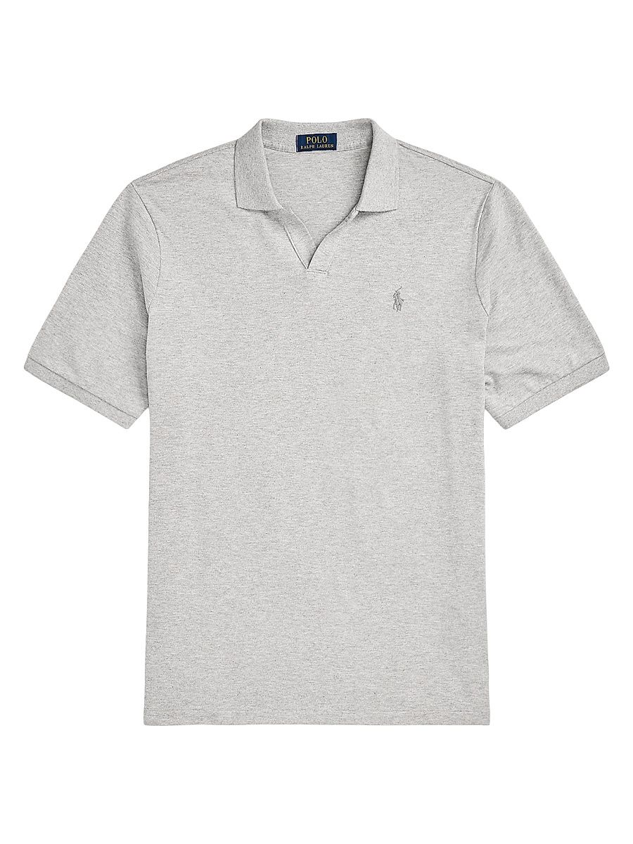 Men's Stretch Cotton-Blend Polo Shirt - Andover Heather - Size XXL