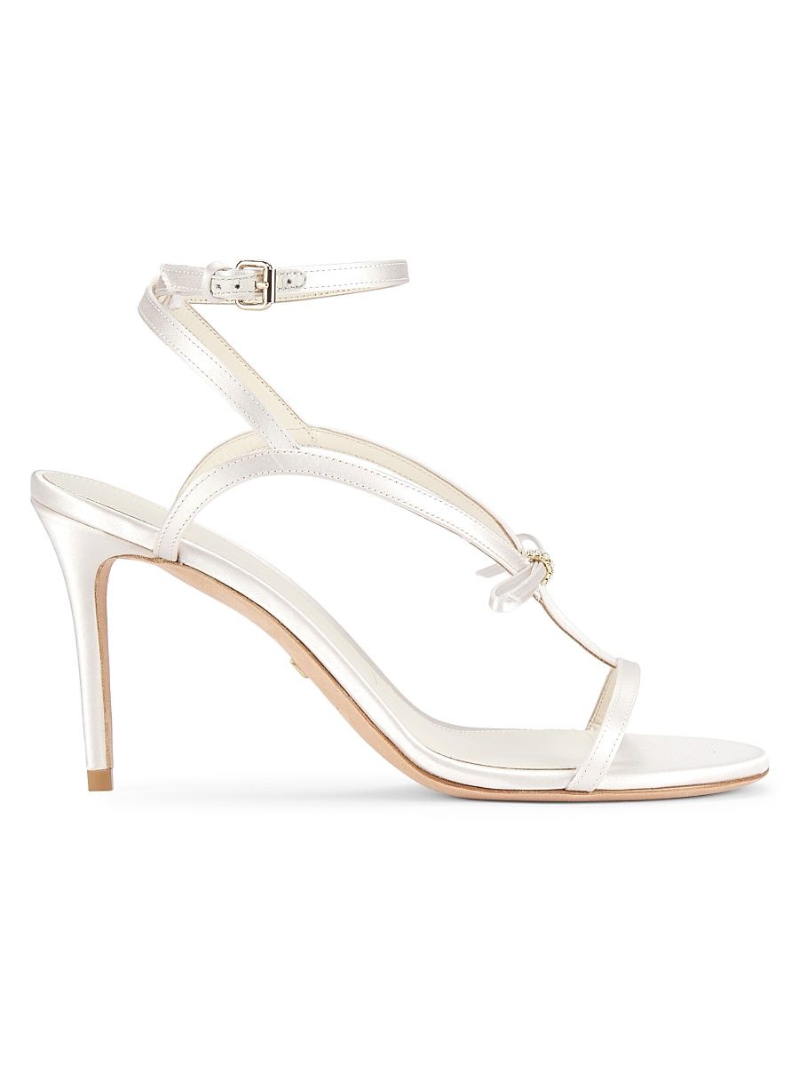 Women's Silk Satin Sandals - Ivory - Size 9