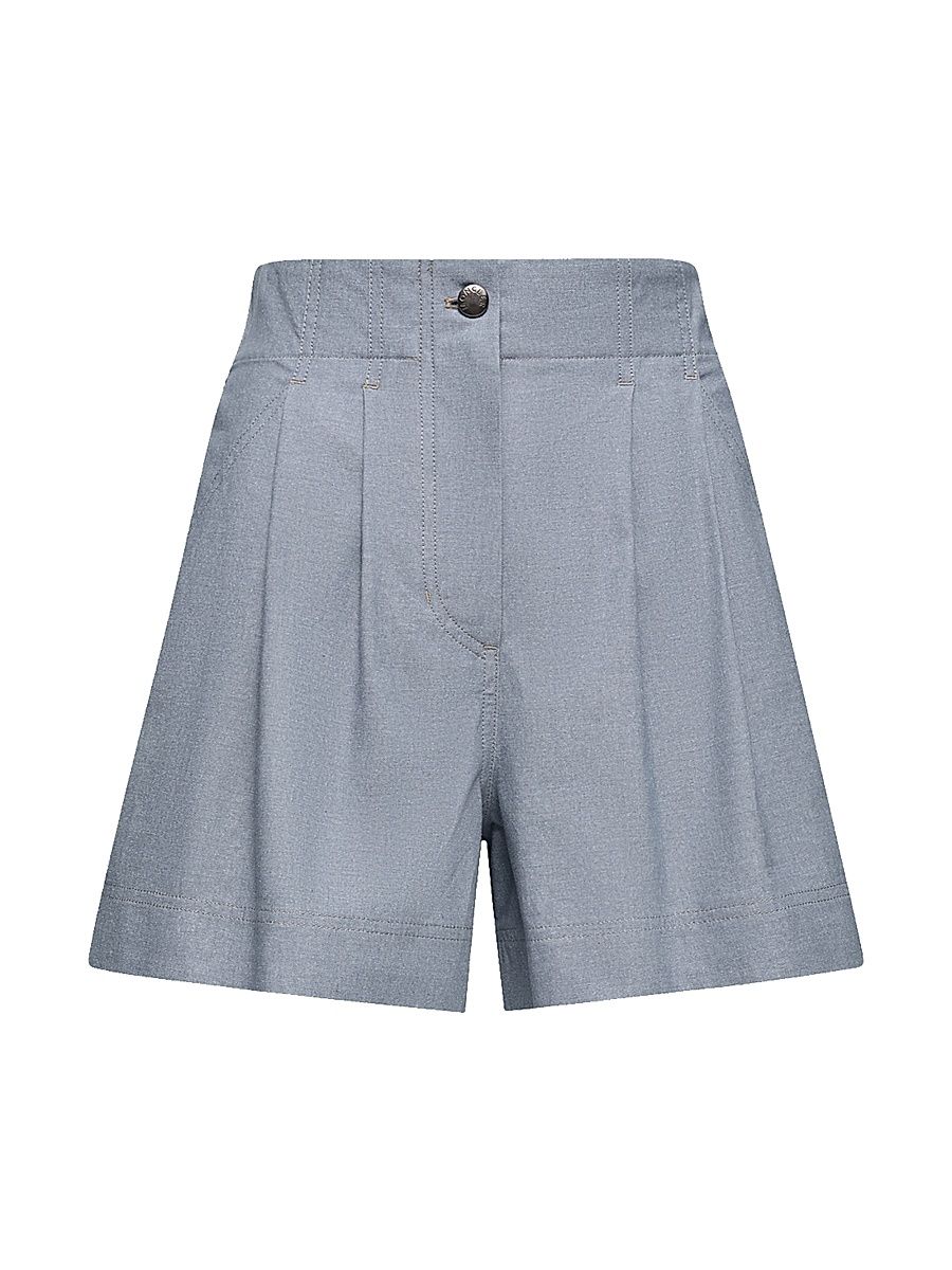 Women's Shorts in Chambray - Powder Blue - Size Medium