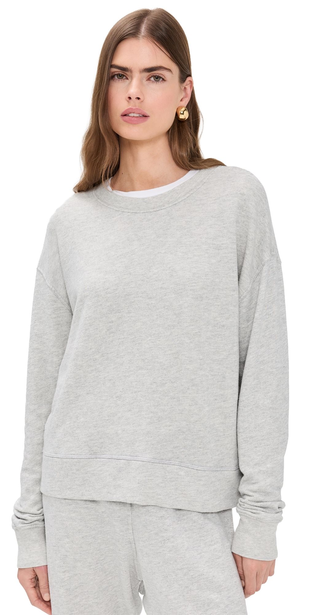 perfectwhitetee Tyler French Terry Pullover Sweatshirt Heather Grey S