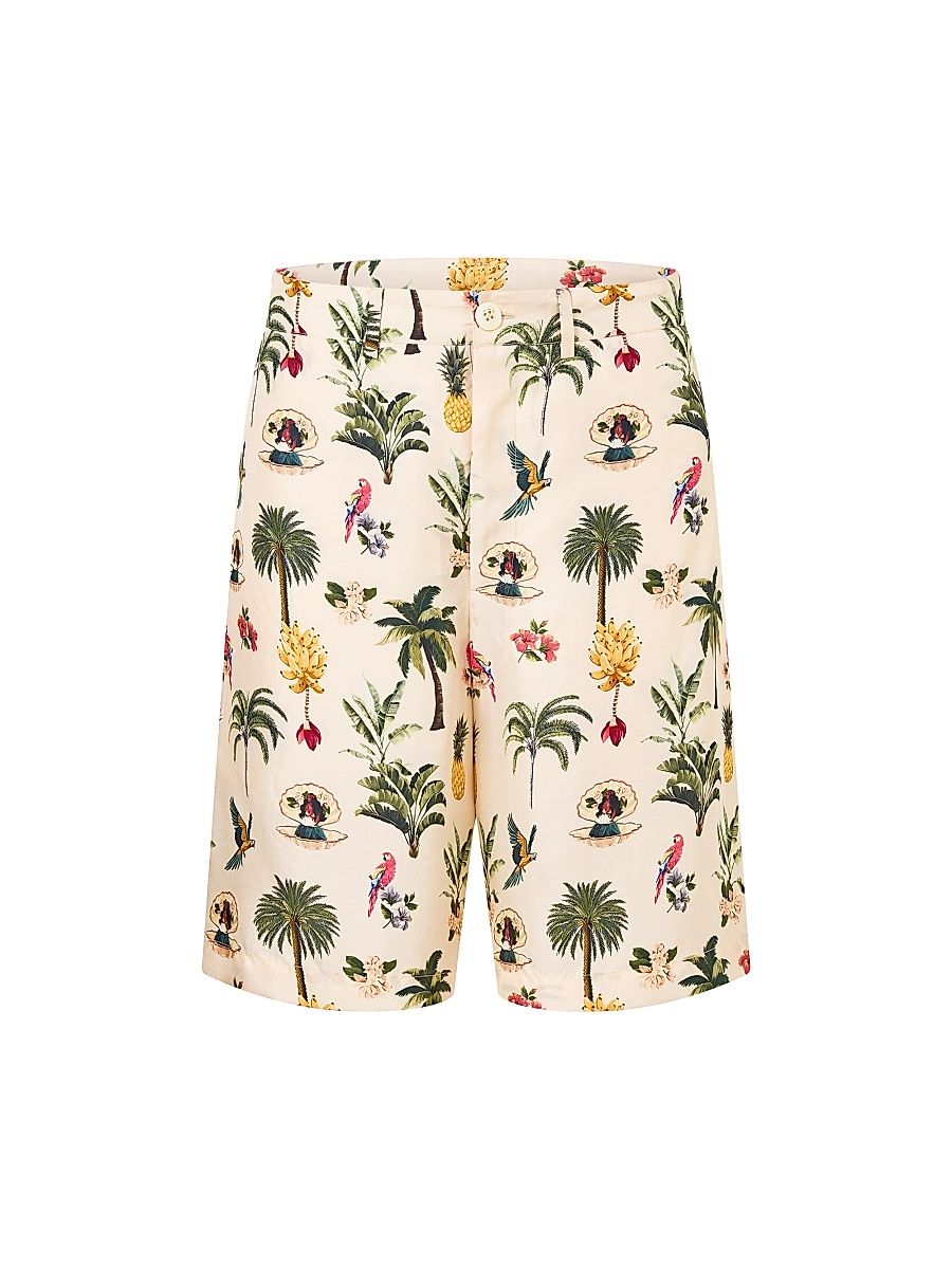 Men's Camilla x White Lotus Mid-Length Shorts - Welcome To The White Lotus - Size Medium