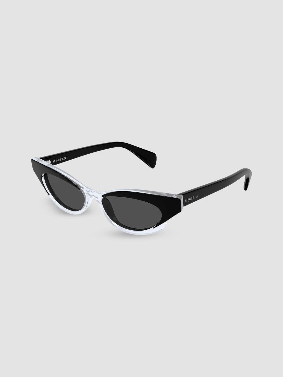 McQueen Women's Logo Bilayer 52MM Cat-Eye Sunglasses - Black