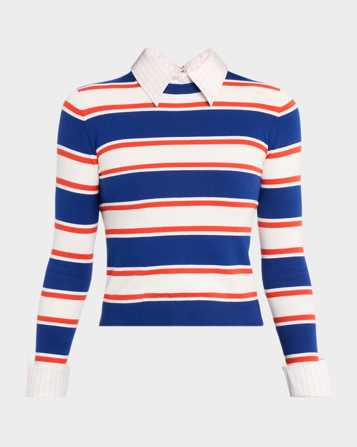 Porla Striped Collared Sweater