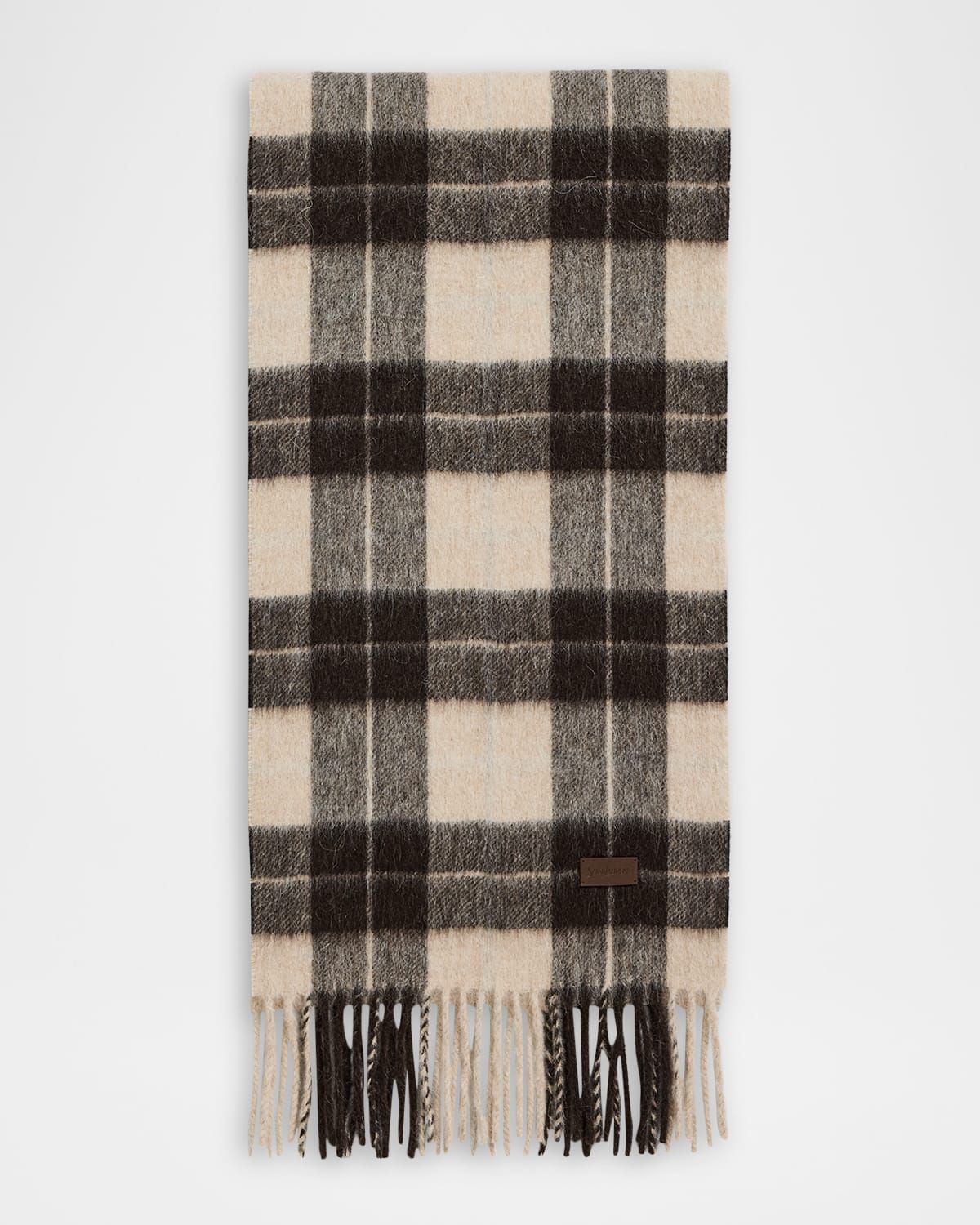Llama and Wool Tartan Scarf