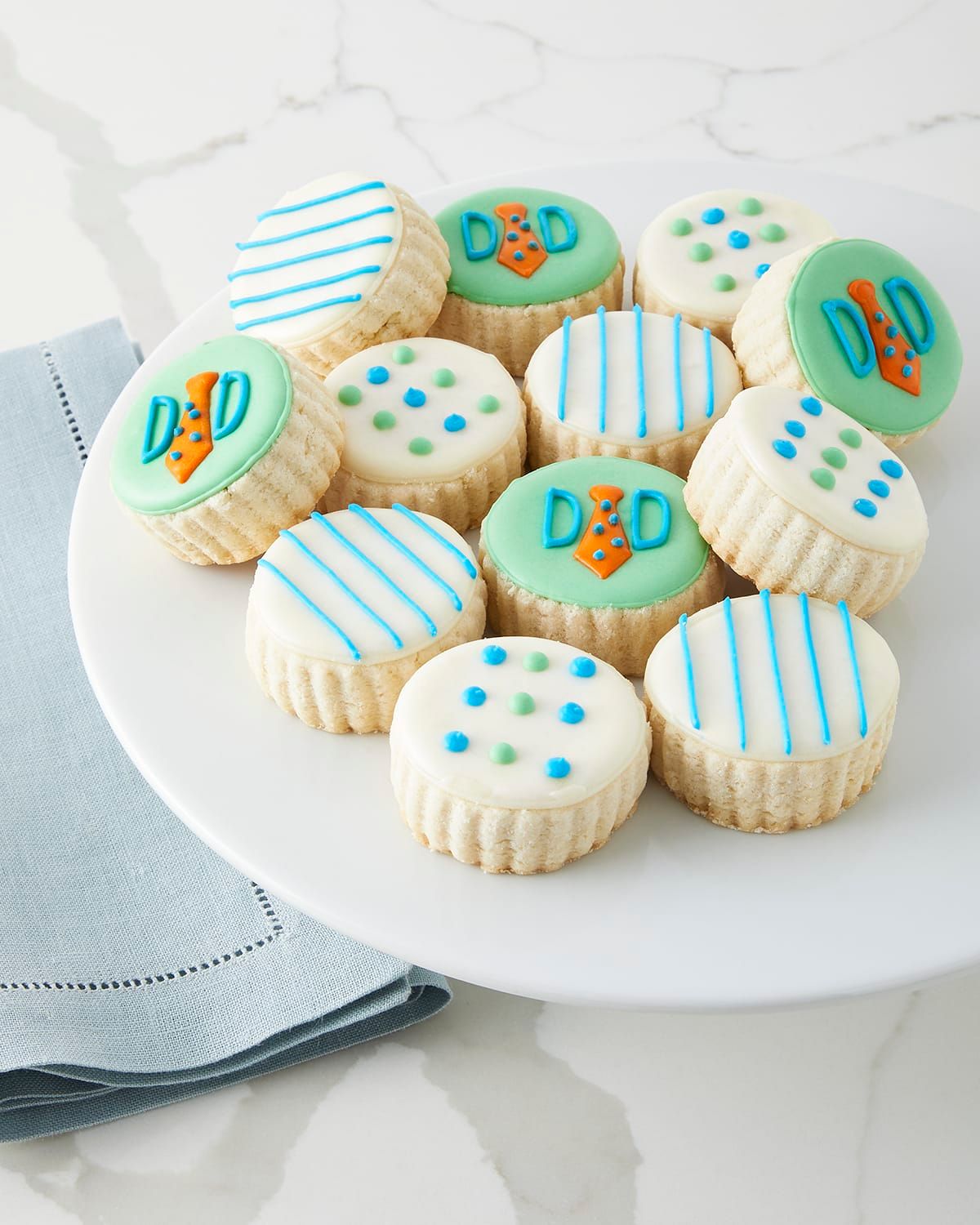 Father & apos;s Day Hand-Glazed Shortbread, 12 Count