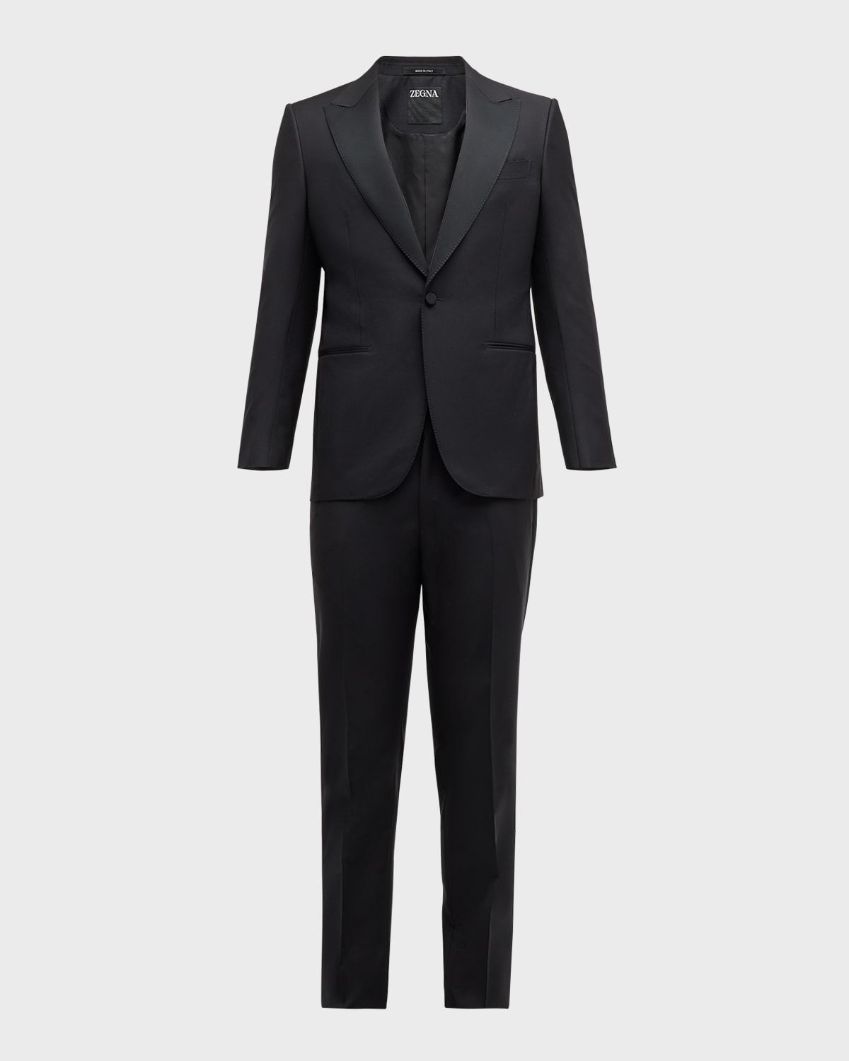 Men & apos;s Wool-Mohair Solid Tuxedo