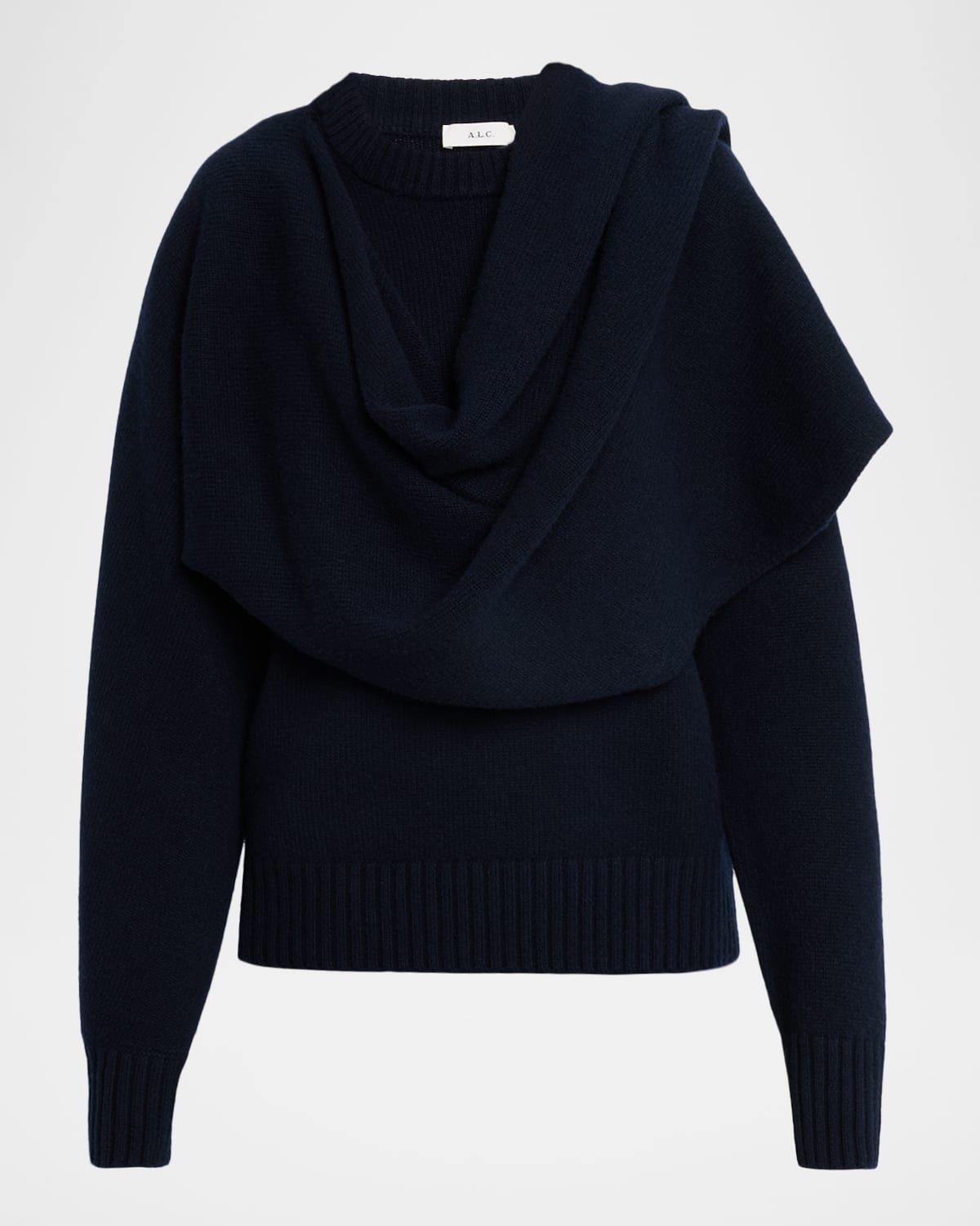 Davin Draped Wool Sweater