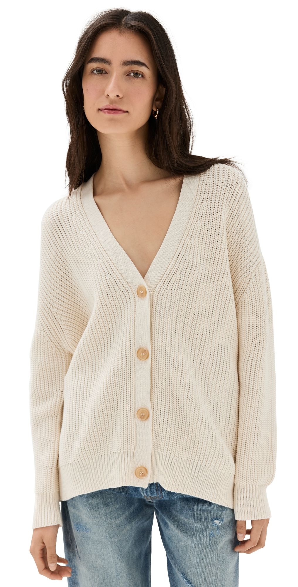 Jenni Kayne Cotton Cocoon Cardigan Ivory S