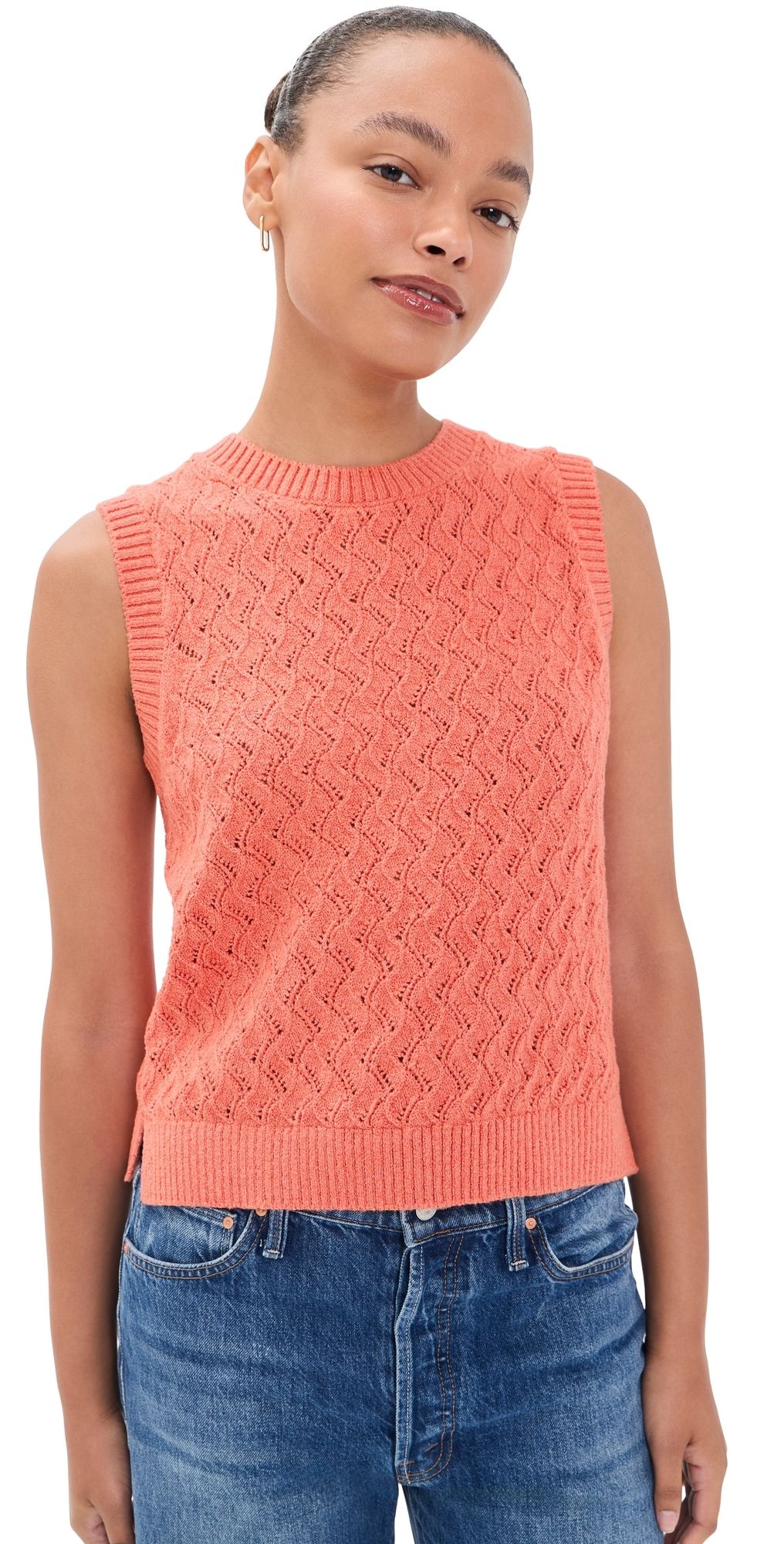 Varley Hazen Knit Tank Apricot Brandy S