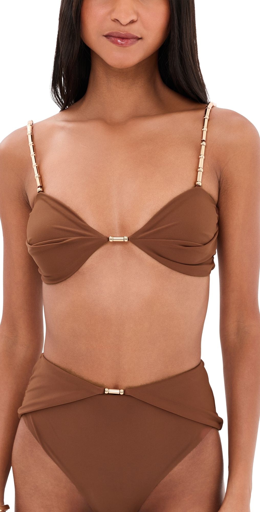 Devon Windsor Emmie Bikini Top Umber L