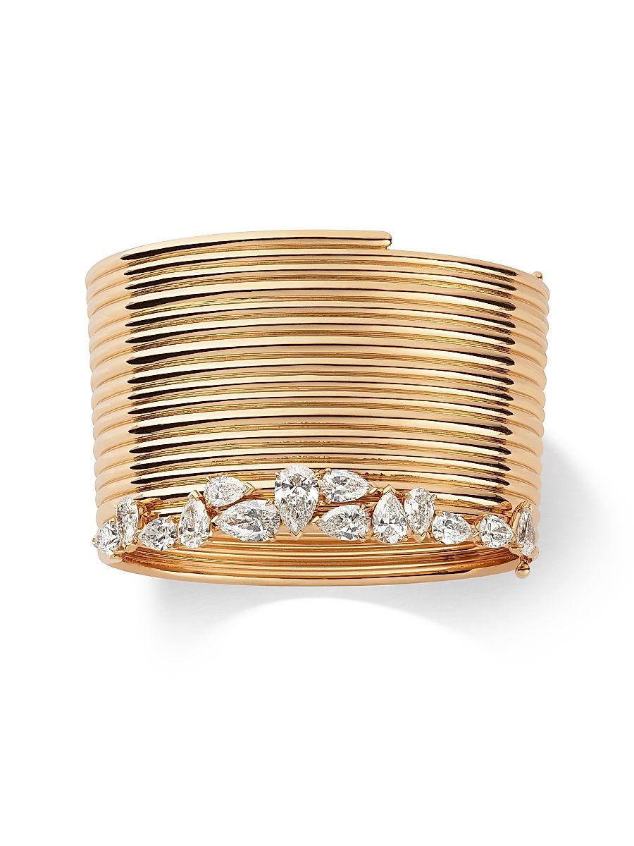 Women's Blast 18K Yellow Gold & 10.62 TCW Diamond Cuff - Pink Gold