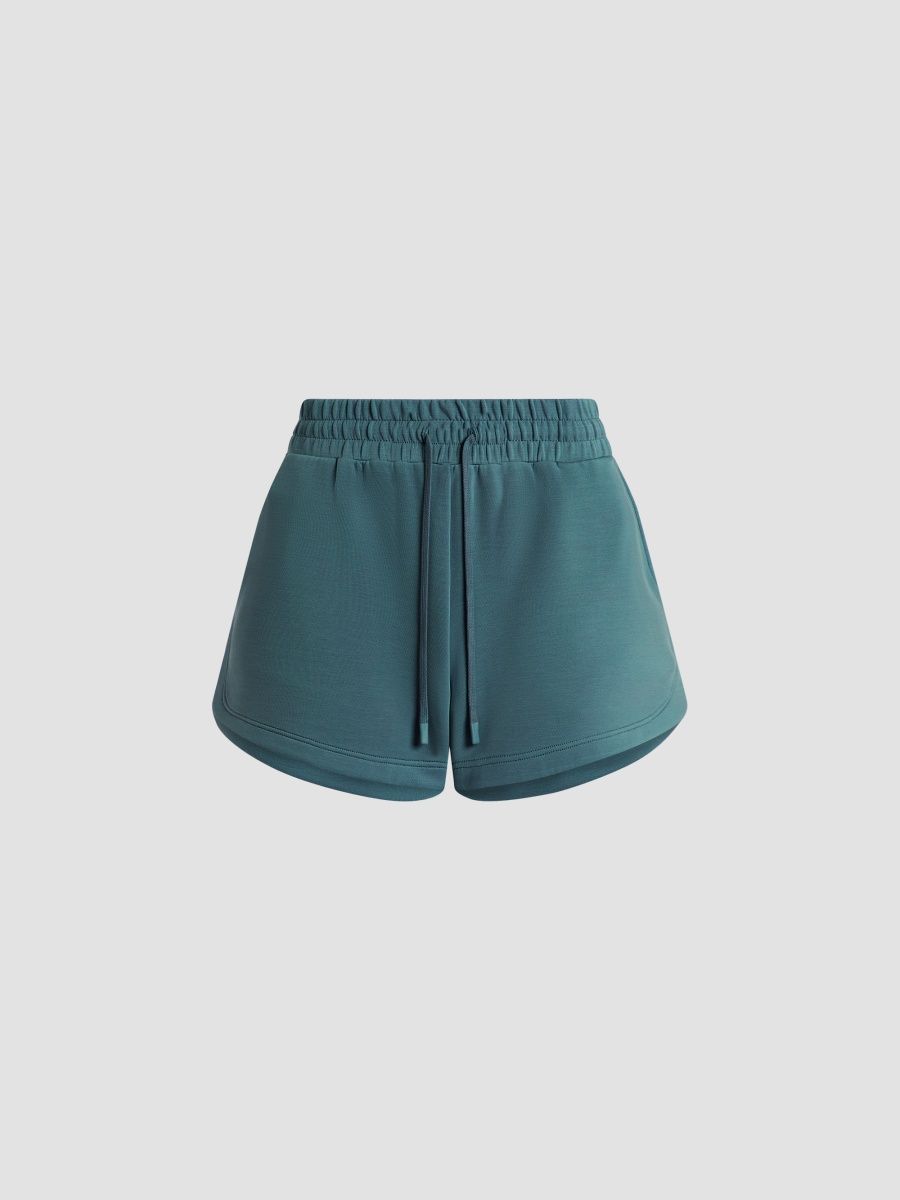 Varley Women's Coulter High-Rise Drawstring Shorts - Wind Blue - Size Medium