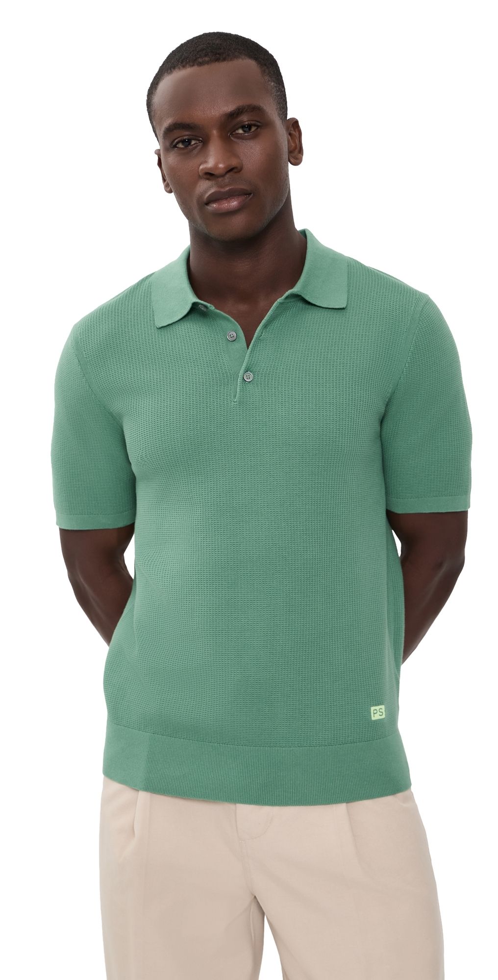 PS Paul Smith Short Sleeve Sweater Polo Medium Green XXL