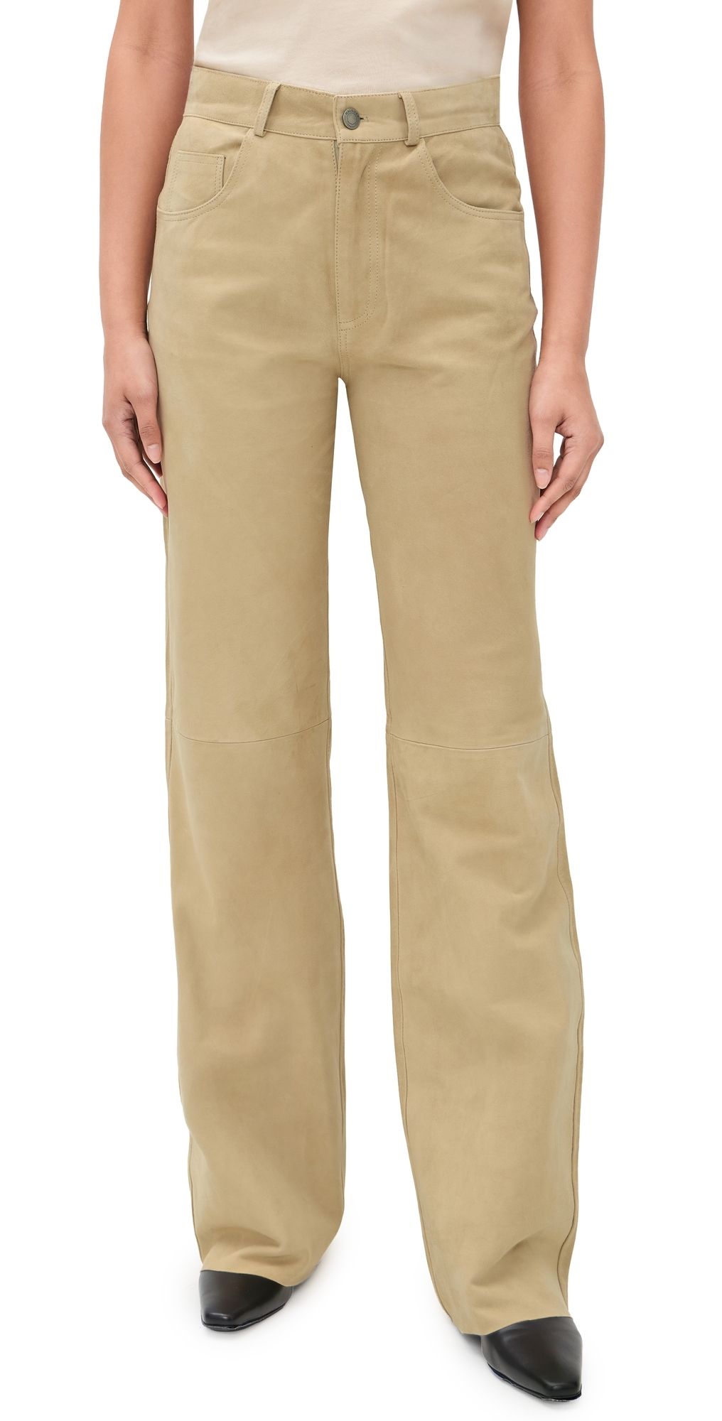 HAIKURE Korea Suede Pants Beige 30