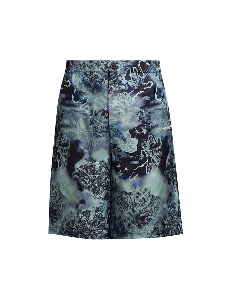 Men's Land & Sky Bowl Shorts - Multi Blue - Size 38