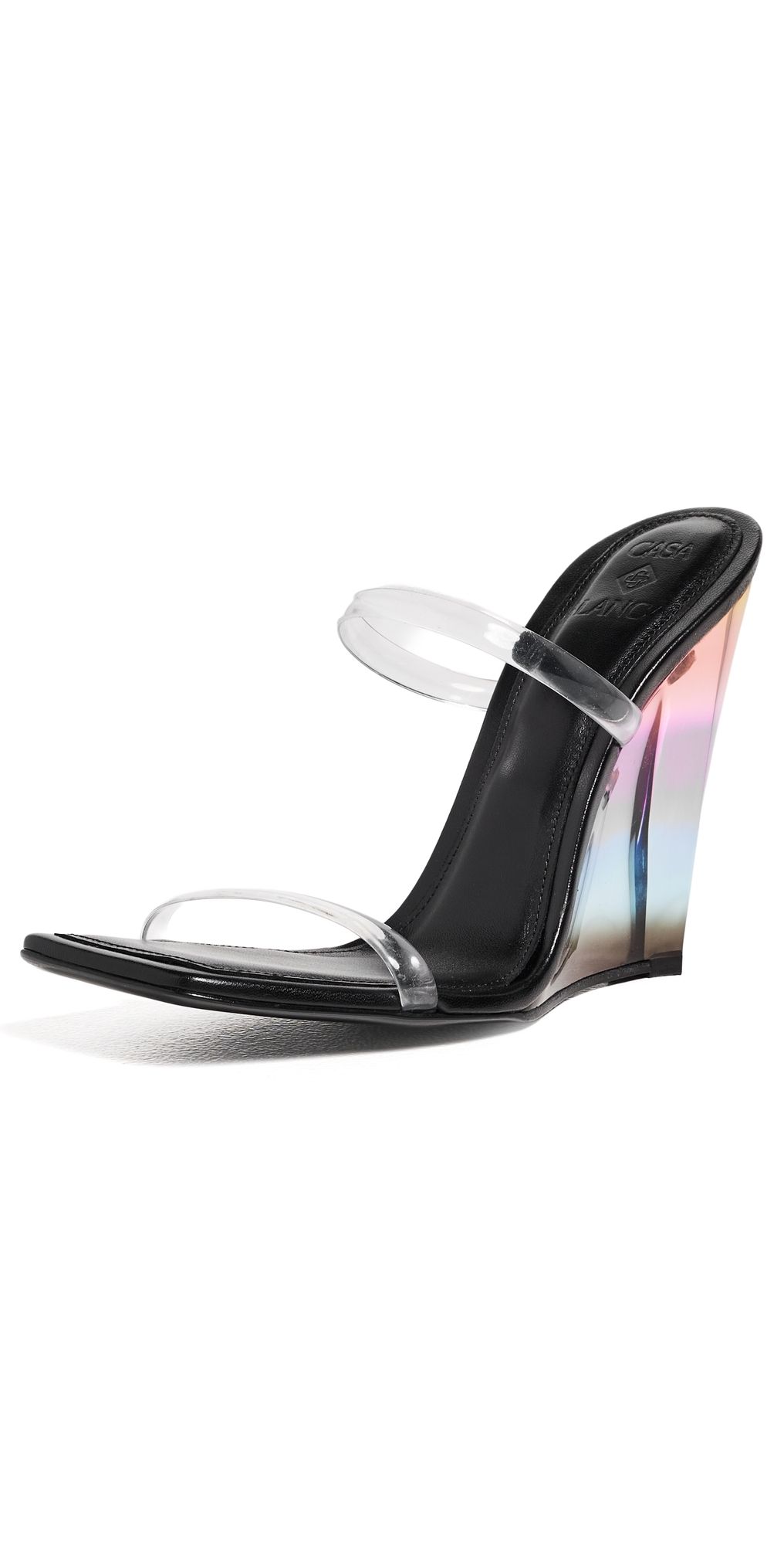 Casablanca Plexi Wedge Sandals Black 37