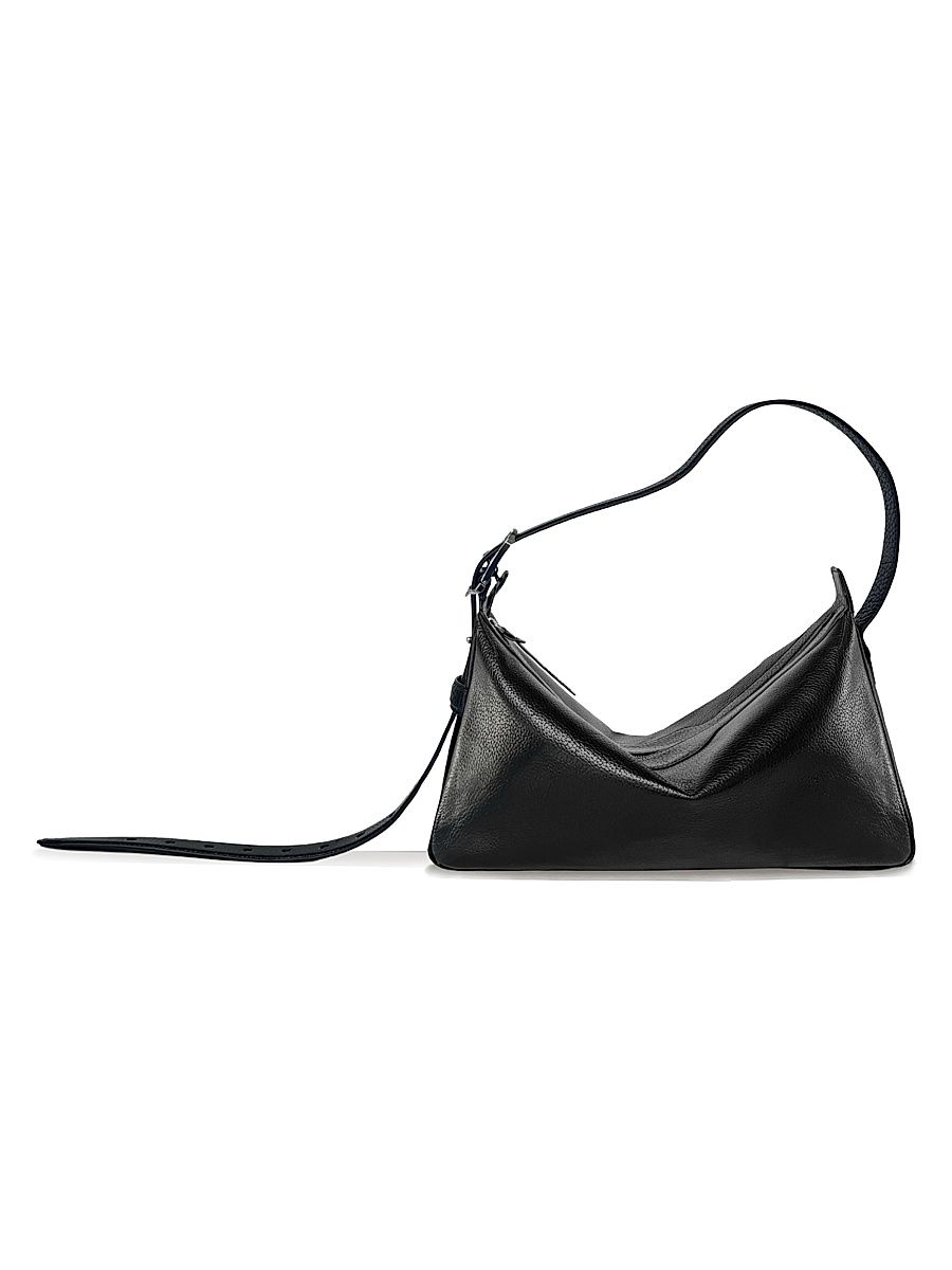 BONASTRE Men's Rider Leather Bag - Black Grained
