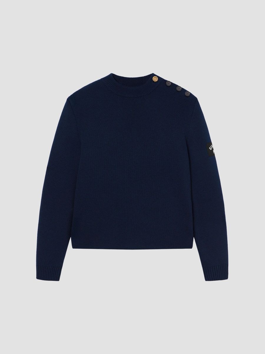 Givenchy Men's Slim Fit Sailor Sweater in Wool - Midnight Blue - Size XXL