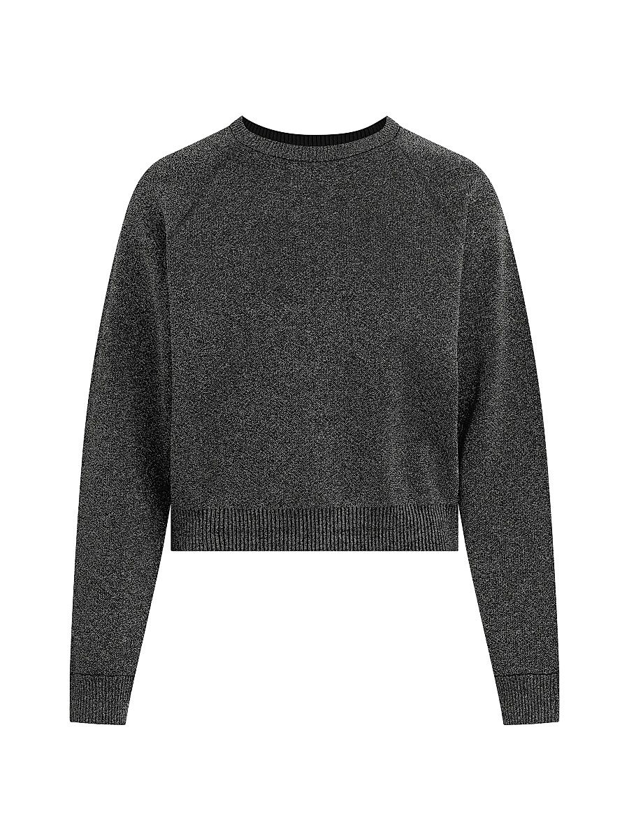 Women's The Taylor Raglan Sweater - Silver Black Metal - Size XS