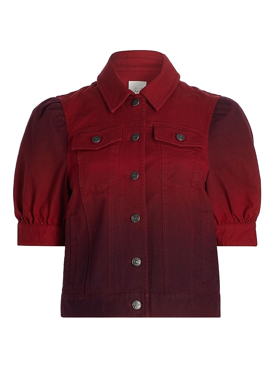 Women's Hallie Degrade Denim Jacket - Rosewood Pickled Beet - Size 14