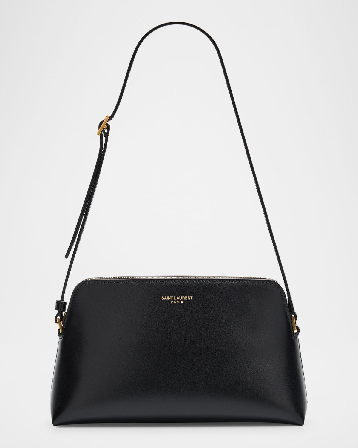 Mini Pouch on Strap Shoulder Bag in Leather