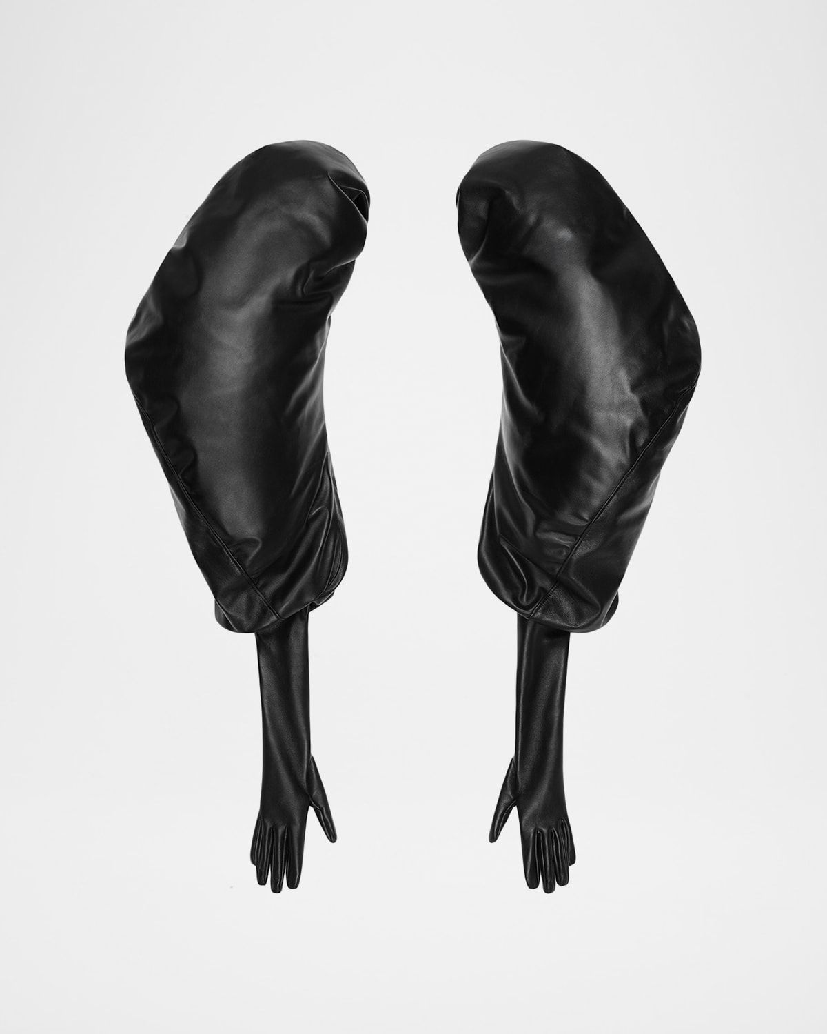 Leather Puff Glove Sleeves