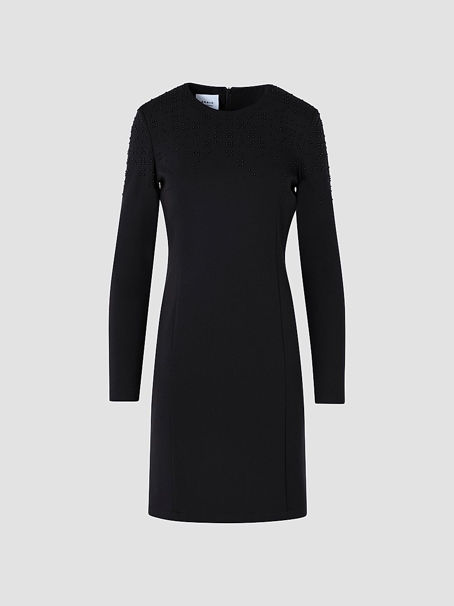 Women's Dice Pindot Embellishment Mini Dress - Black - Size 16