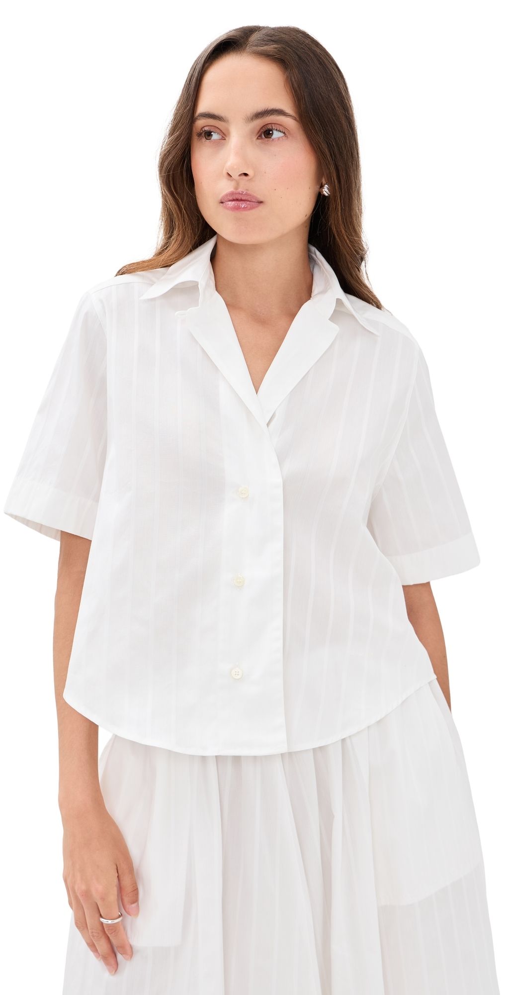 House of Dagmar Short Sleeve Shirt White 42