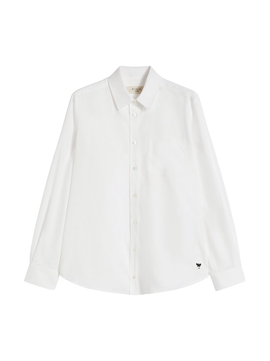 Women's Cotton Oxford Shirt - White - Size 14