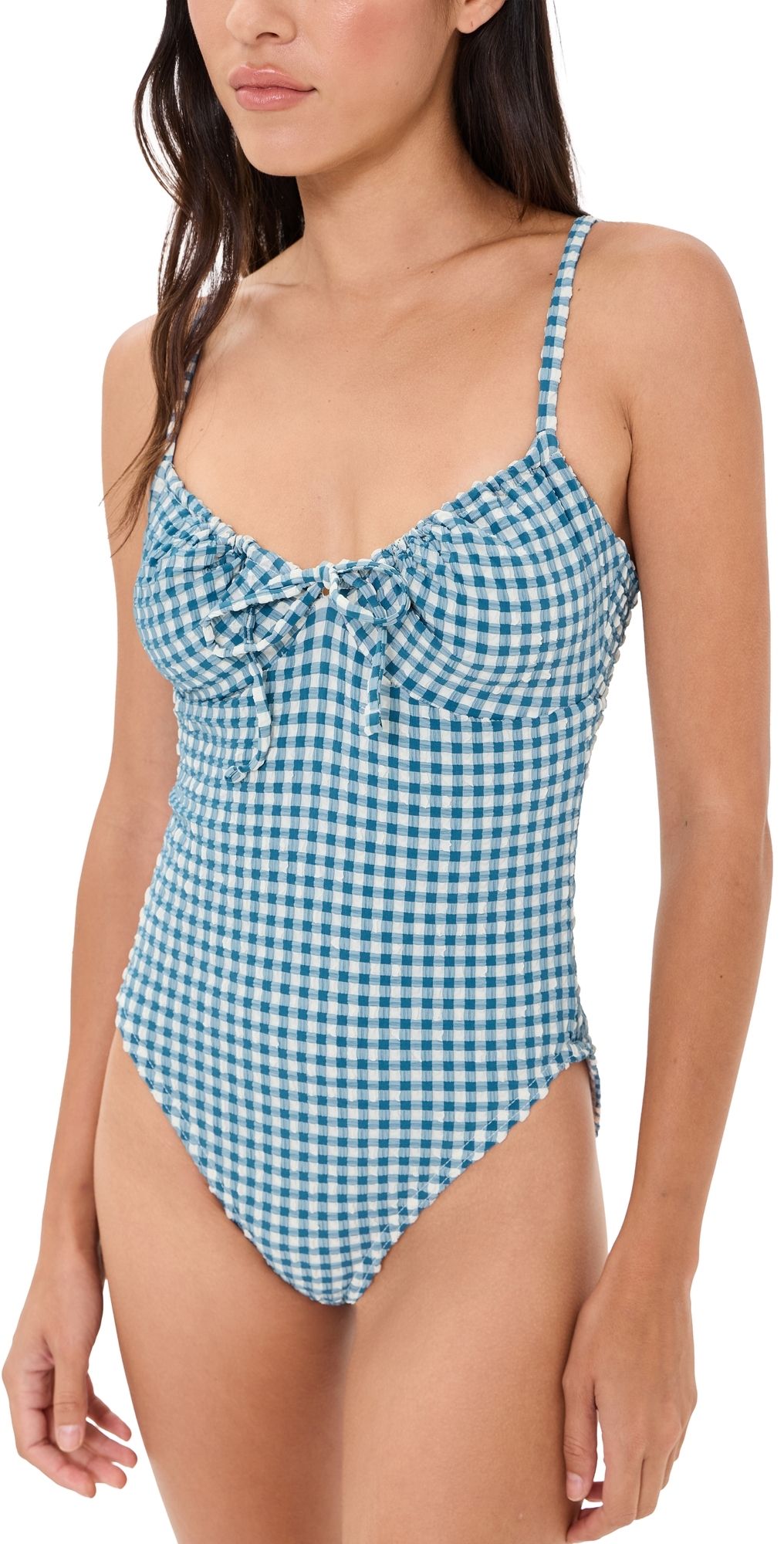 Hill House Home The Cori One Piece Teal Gingham XXL