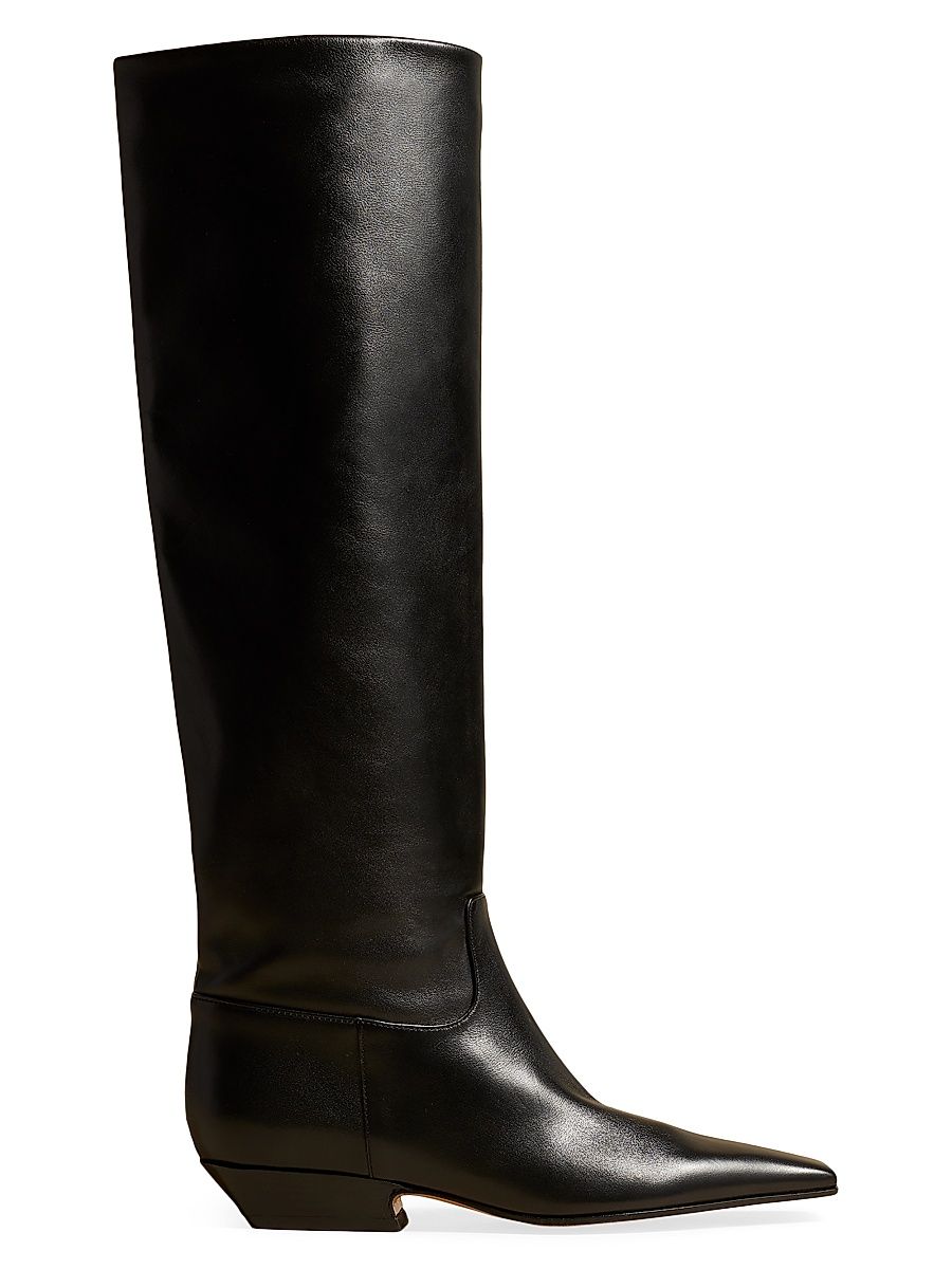 Women's Marfa 25MM Leather Knee-High Boots - Black - Size 10