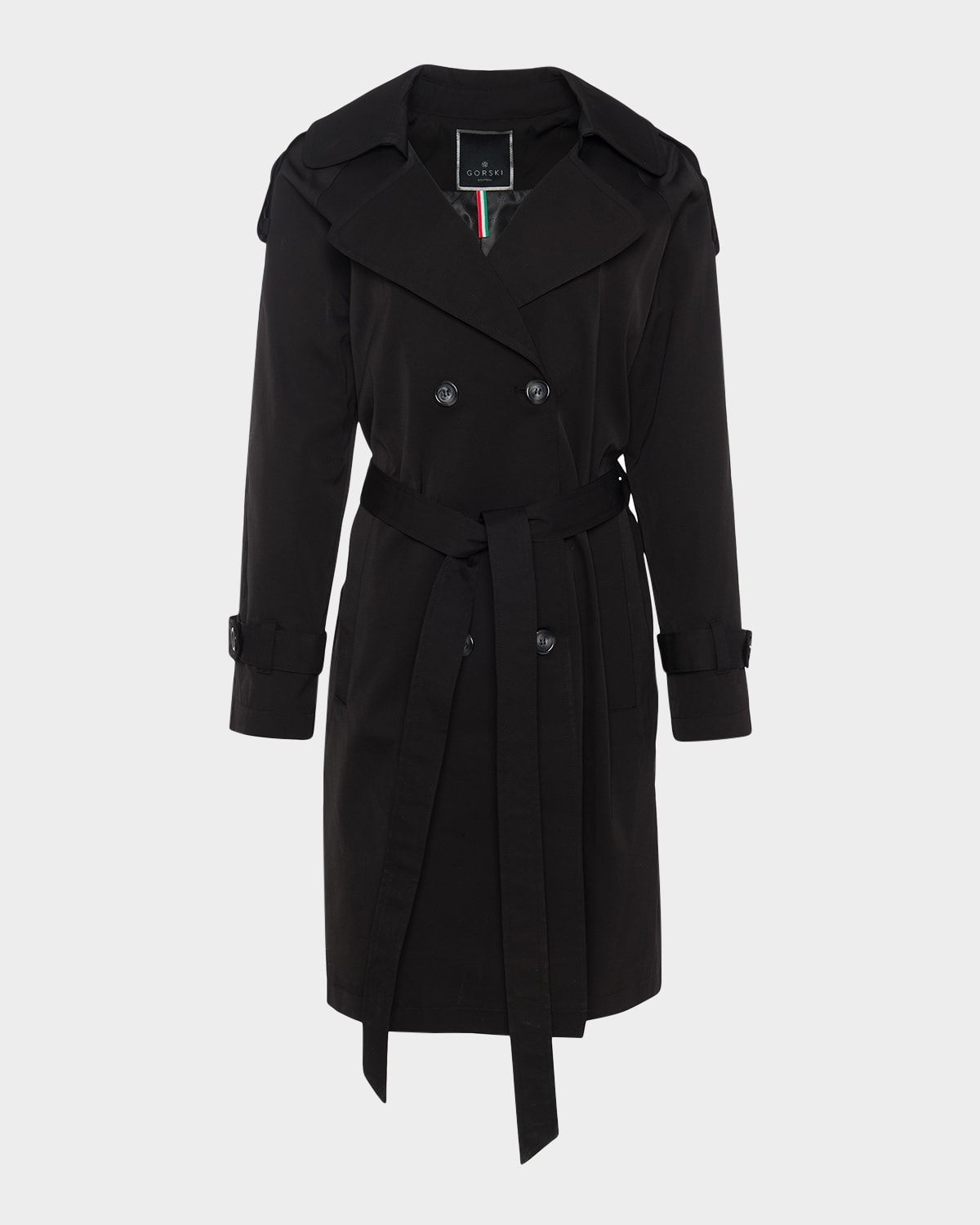 Lightweight Belted Double-Breasted Trench Coat